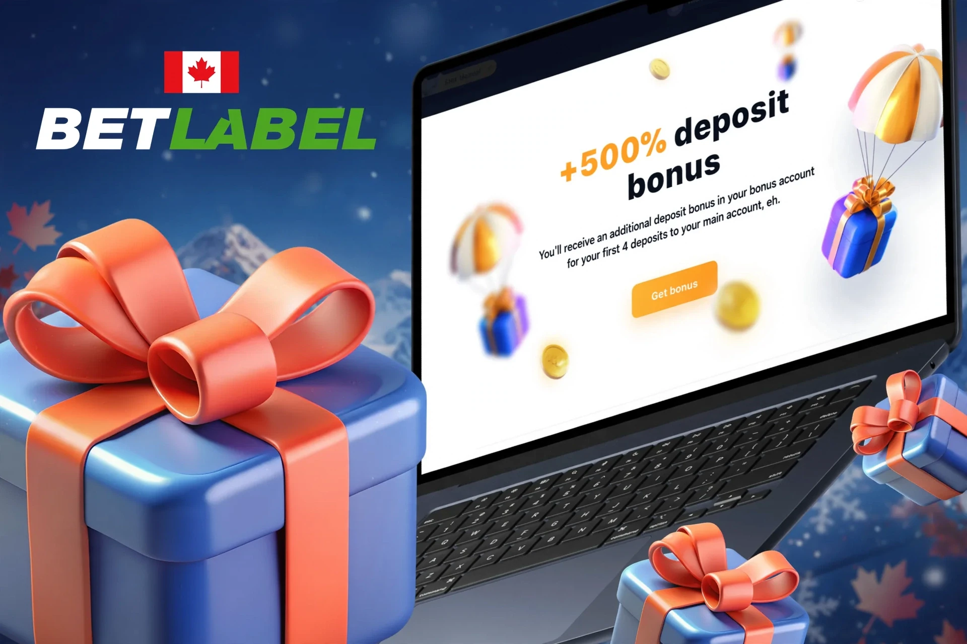 Conditions for receiving a BetLabel welcome bonus after registering and depositing funds in Canada