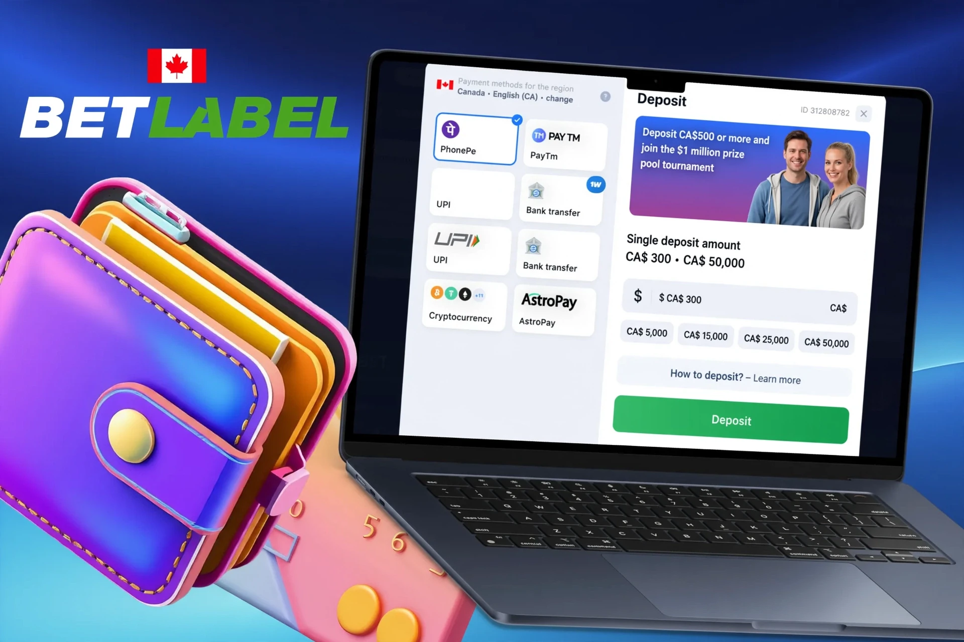 Step-by-step instructions for making your first deposit through your account